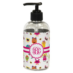 Girly Monsters Plastic Soap / Lotion Dispenser (8 oz - Small - Black) (Personalized)