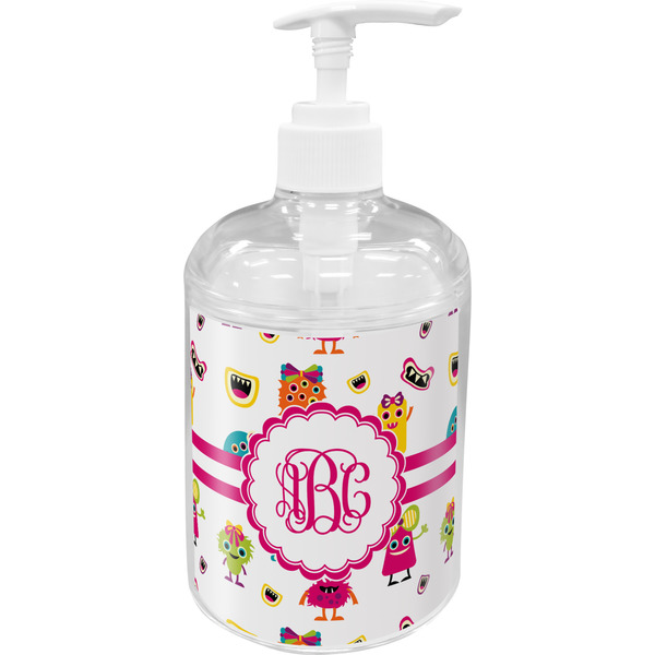 Custom Girly Monsters Acrylic Soap & Lotion Bottle (Personalized)
