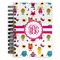 Girly Monsters Spiral Notebook - 5x7 w/ Monogram