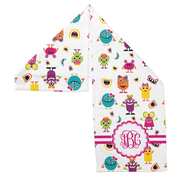Girly Monsters Sports Towel Folded - Both Sides Showing