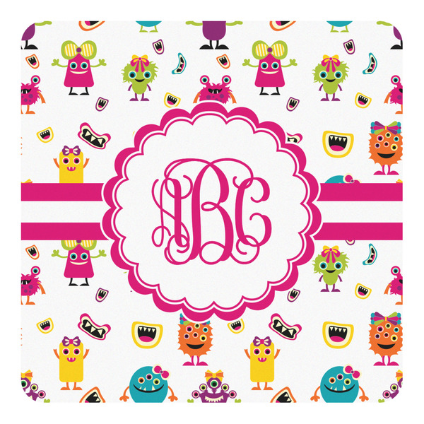 Custom Girly Monsters Square Decal - XLarge (Personalized)