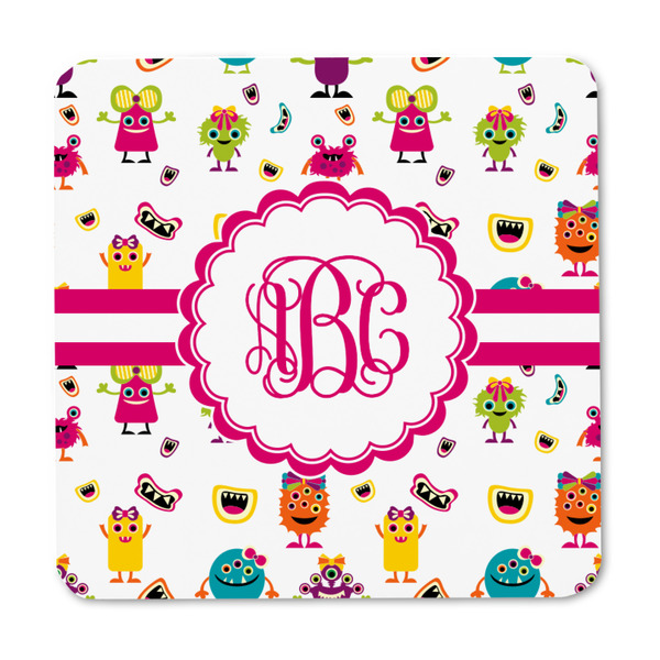 Girly Monsters Square Fridge Magnet - FRONT