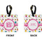 Girly Monsters Square Luggage Tag (Front + Back)