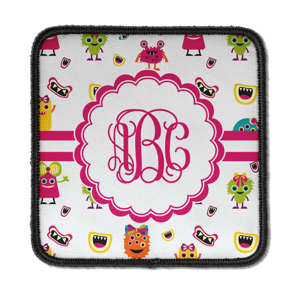Custom Girly Monsters Iron On Square Patch w/ Monogram