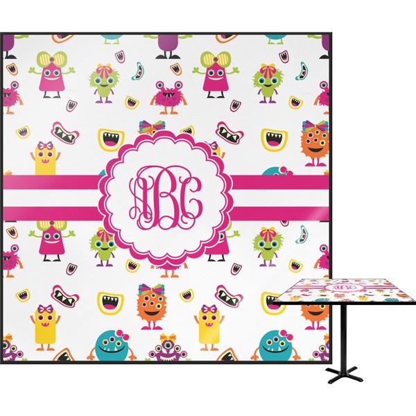 Custom Girly Monsters Square Table Top - 30" (Personalized)