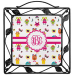 Girly Monsters Square Trivet (Personalized)