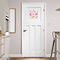 Girly Monsters Square Wall Decal on Door