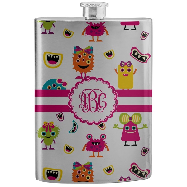Custom Girly Monsters Stainless Steel Flask (Personalized)
