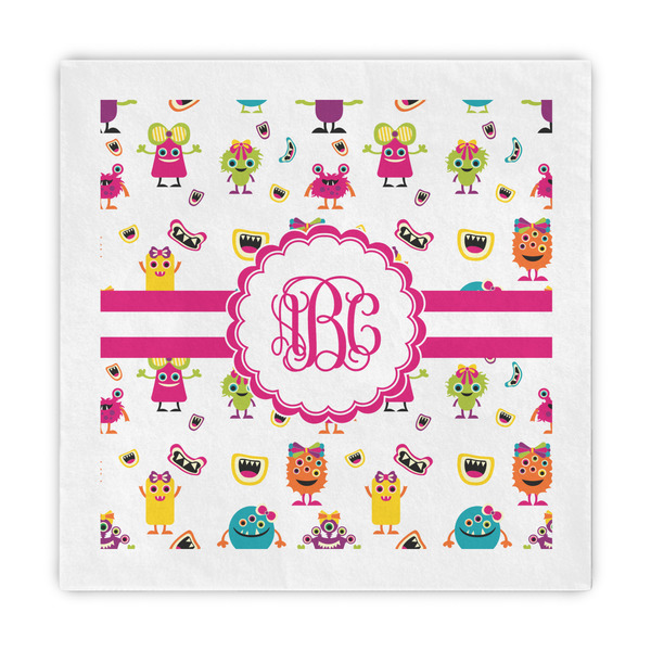Custom Girly Monsters Decorative Paper Napkins (Personalized)