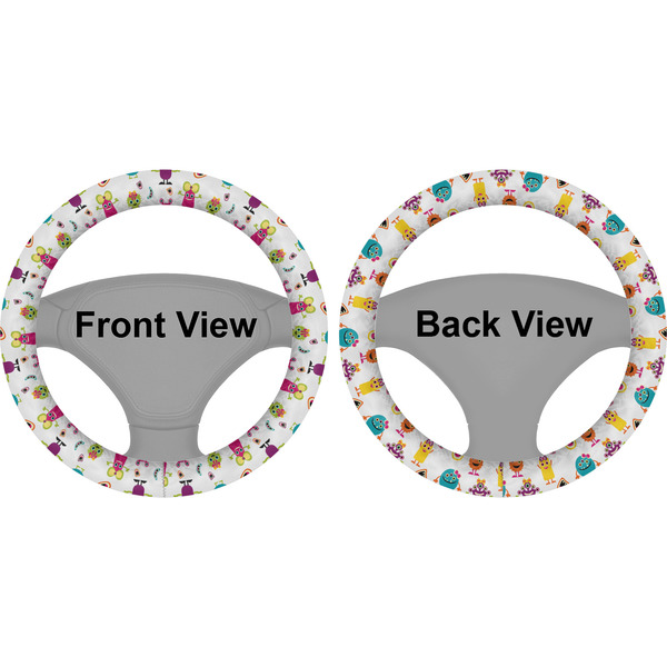 Girly Monsters Steering Wheel Cover- Front and Back