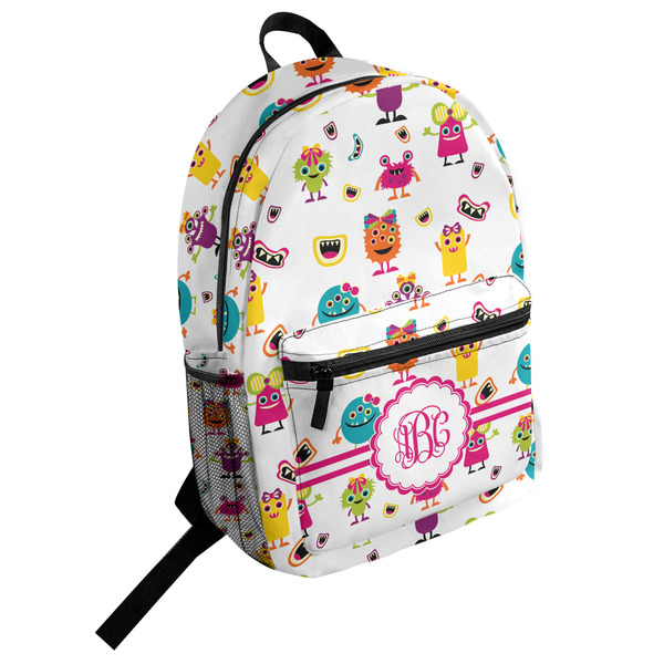Custom Girly Monsters Student Backpack (Personalized)