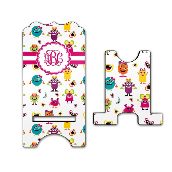 Girly Monsters Stylized Phone Stand - Front & Back - Large