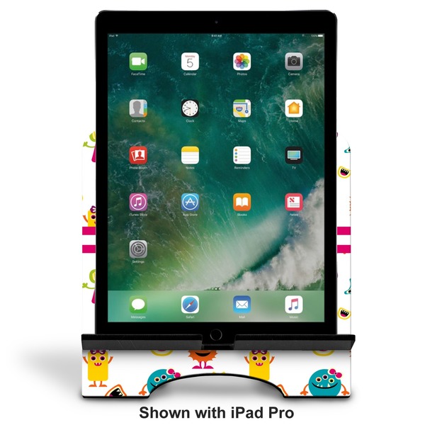 Girly Monsters Stylized Tablet Stand - Front with ipad