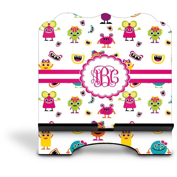 Girly Monsters Stylized Tablet Stand - Front without iPad