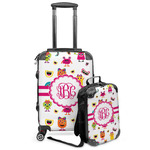 Girly Monsters Kids 2-Piece Luggage Set - Suitcase & Backpack (Personalized)