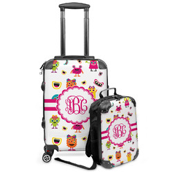 Girly Monsters Kids 2-Piece Luggage Set - Suitcase & Backpack (Personalized)