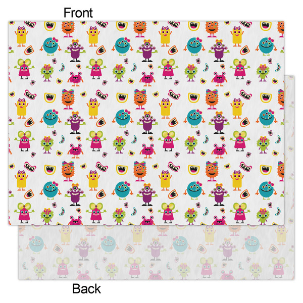 Girly Monsters Tissue Paper - Lightweight - Large - Front & Back