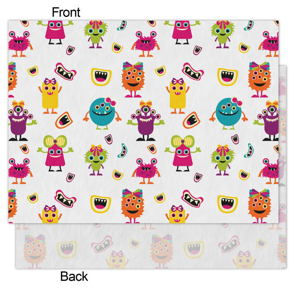 Girly Monsters Tissue Paper - Lightweight - Medium - Front & Back