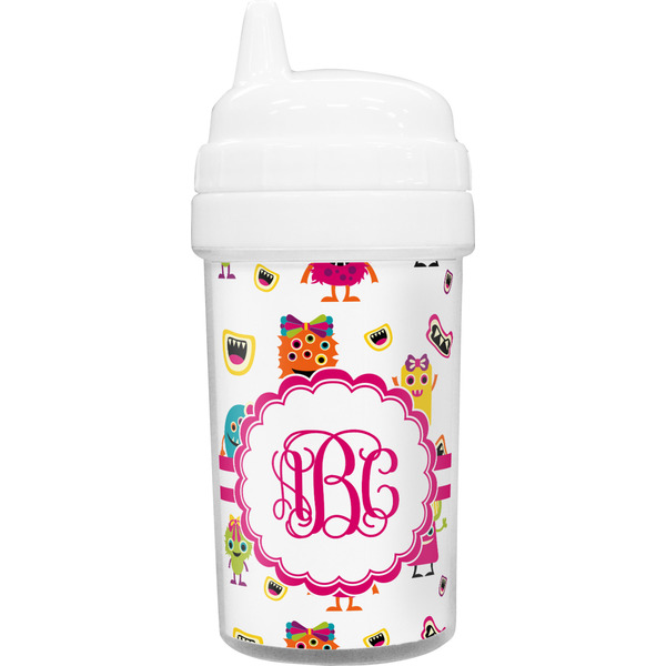 Custom Girly Monsters Toddler Sippy Cup (Personalized)