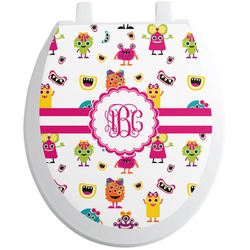 Girly Monsters Toilet Seat Decal (Personalized)