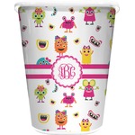 Girly Monsters Waste Basket (Personalized)
