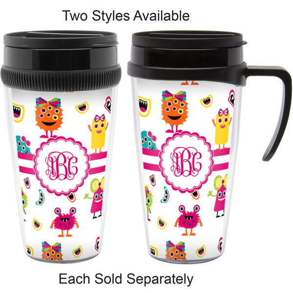 Girly Monsters Travel Mugs - with & without Handle