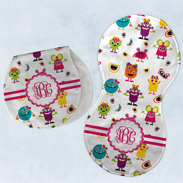 Girly Monsters Two Peanut Shaped Burps - Open and Folded