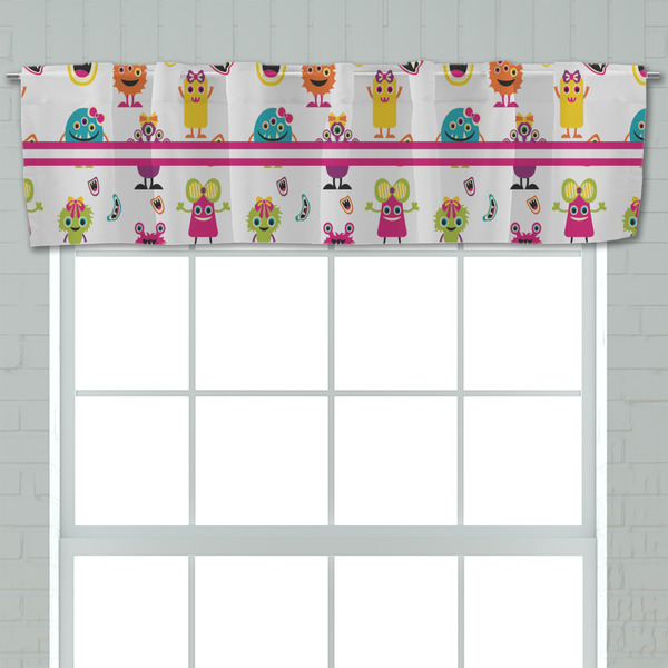 Girly Monsters Valance - Closeup on window