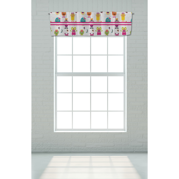 Girly Monsters Valance - On window