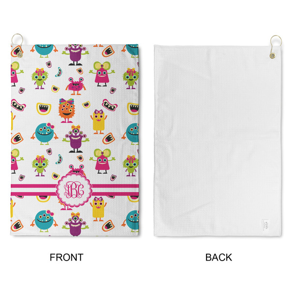Girly Monsters Waffle Weave Golf Towel - Approval
