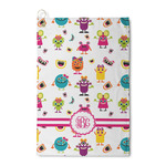 Girly Monsters Waffle Weave Golf Towel (Personalized)
