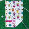 Girly Monsters Waffle Weave Golf Towel - In Context