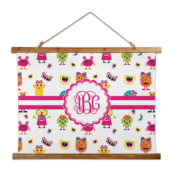 Custom Girly Monsters Wall Hanging Tapestry - Wide (Personalized)