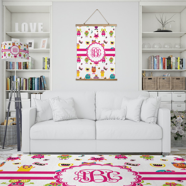 Girly Monsters Wall Hanging Tapestry - Portrait - IN CONTEXT