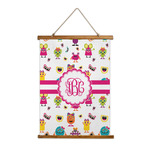 Girly Monsters Wall Hanging Tapestry - Tall (Personalized)