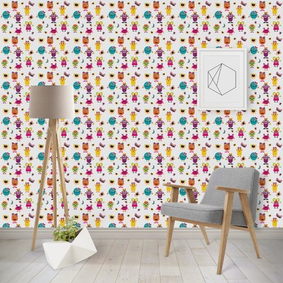 Girly Monsters Wallpaper & Surface Covering (Peel & Stick - Repositionable)