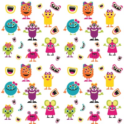 Girly Monsters Wallpaper & Surface Covering (Water Activated 24"x 24" Sample)