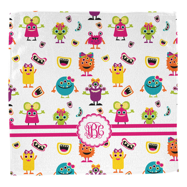 Girly Monsters Washcloth - Front - No Soap