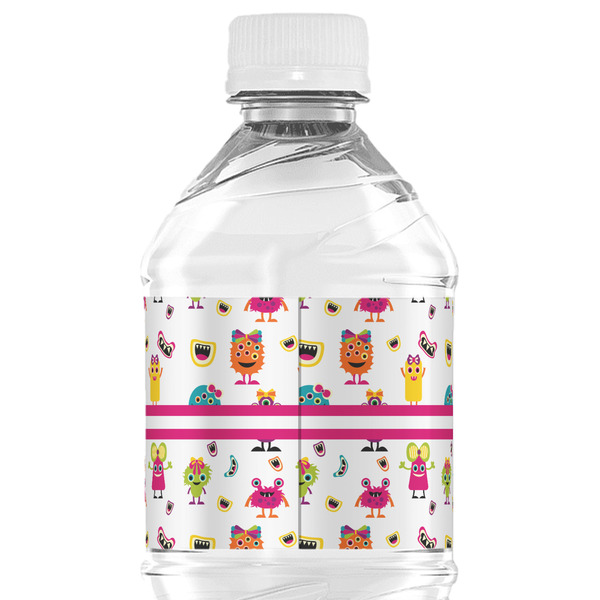 Girly Monsters Water Bottle Label - Back View