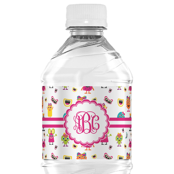 Custom Girly Monsters Water Bottle Labels - Custom Sized (Personalized)