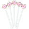 Girly Monsters White Plastic 5.5" Stir Stick - Fan View