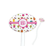 Girly Monsters Oval Stir Sticks (Personalized)