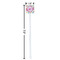 Girly Monsters White Plastic Stir Stick - Square - Dimensions