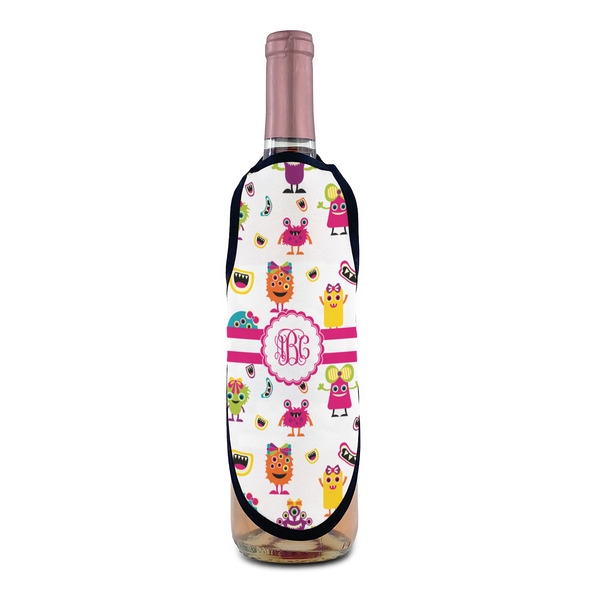 Girly Monsters Wine Bottle Apron - IN CONTEXT