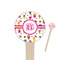 Girly Monsters 4" Round Wooden Food Picks - Double Sided (Personalized)