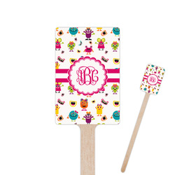 Girly Monsters 6.25" Rectangle Wooden Stir Sticks - Single Sided (Personalized)