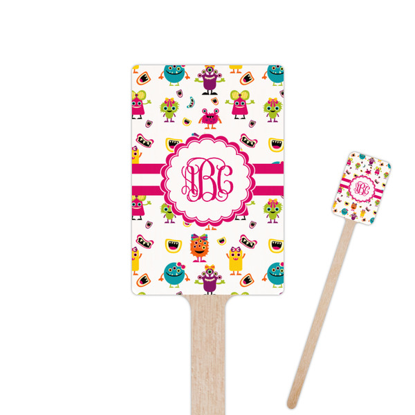 Custom Girly Monsters Rectangle Wooden Stir Sticks (Personalized)