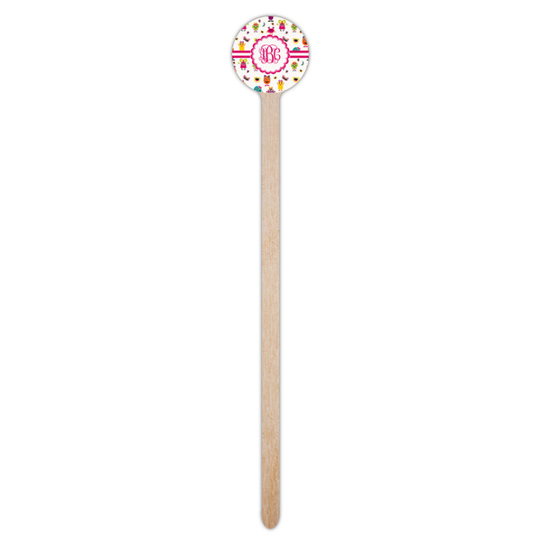 Girly Monsters Wooden 7.5" Stir Stick - Round - Single Stick