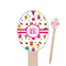 Girly Monsters Wooden Food Pick - Oval - Closeup