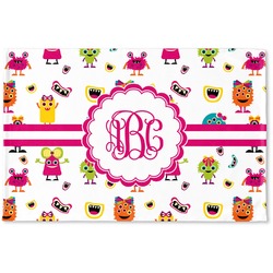 Girly Monsters Woven Mat (Personalized)